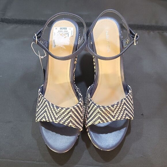 BRAND NEW NAUTICA OPEN TOE HIGH HEEL WEDGE SANDAL - Picture 8 of 15